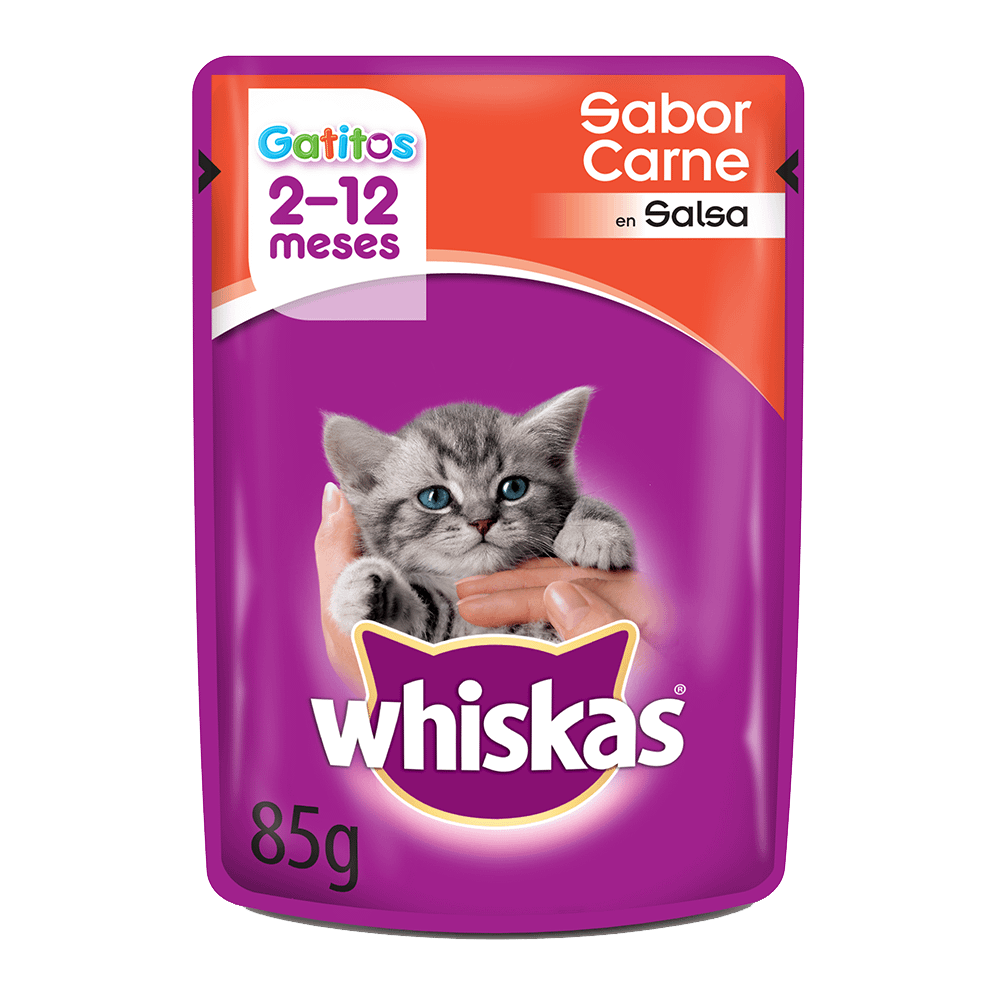 Whiskas Alimento Húmedo Sobre Gatito Carne 85 Grs