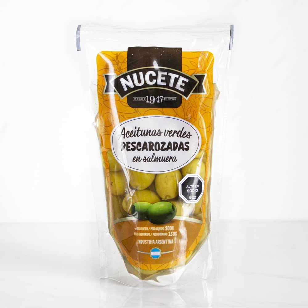 Nucete Aceituna Verde Descarozadas 100 Grs