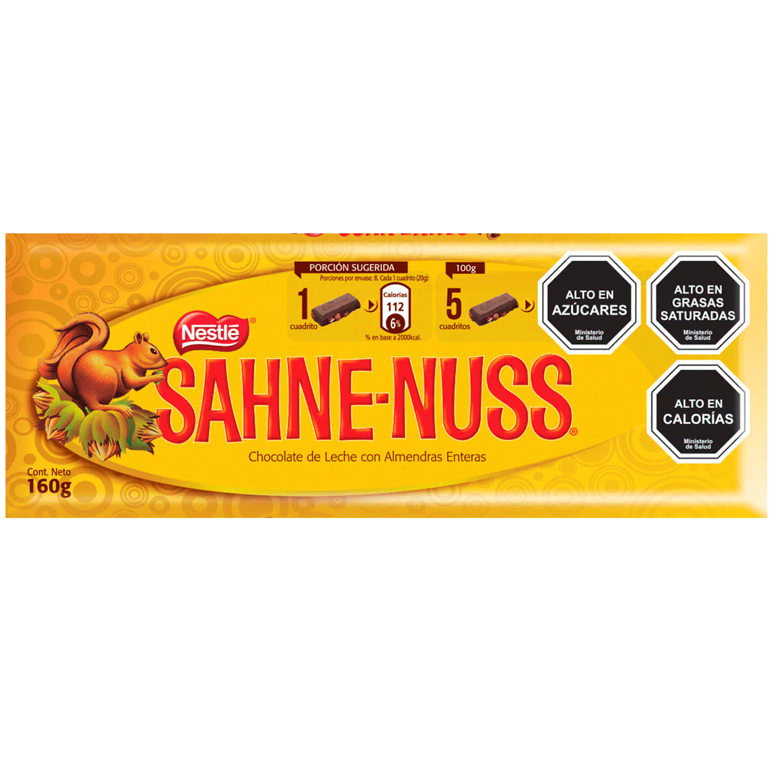 Sahne Nuss Barra Chocolate 160 Grs
