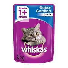 Whiskas Alimento Húmedo Sobre Gato Adulto Sardina 85 Grs
