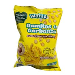 Wania Ramitas de Garbanzo Sabor Queso Cheddar Ahumado  160G