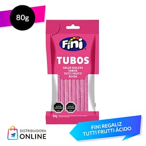Fini Regaliz Tutti Frutti Ácido 80 Grs 12 Unid