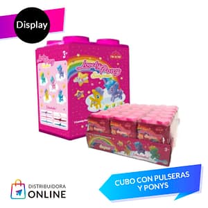 Cubo con Pulseras y Ponys 9 unid