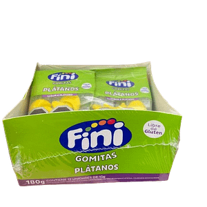 Fini Gomita Plátanos 15 Grs 12 Unid