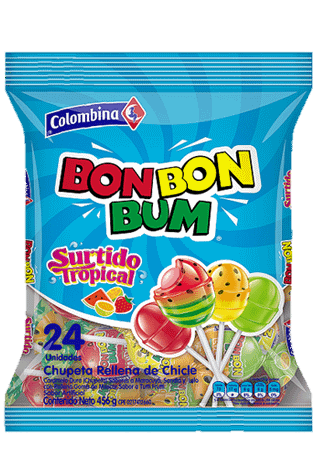 Chupete Bon Bon Bum Tropical 24 unid