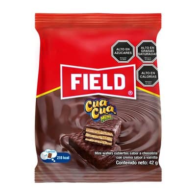 Galletas Oblea Mini Cua Cua Cubierta de Chocolate con Vainilla 42 g