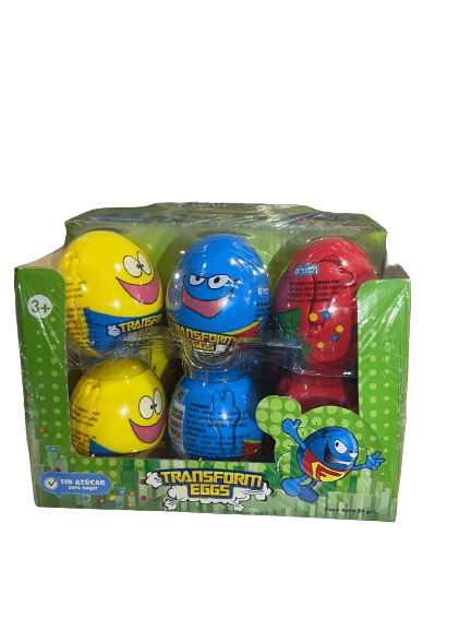Huevos Sorpresa Transform EGGS con dulce sin azucar 18 unid 972 Grs