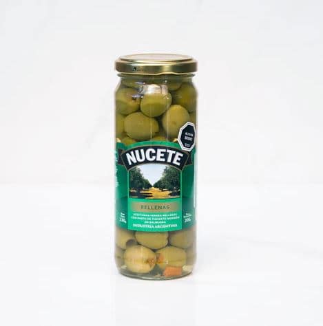 Nucete Aceituna Verde Rellena Morron Frasco 200 Grs