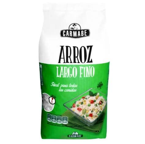 Carmabe Arroz Largo Fino1 kilo 10 Unid