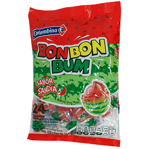 Chupete Bon Bon Bum Sandia 24 unid