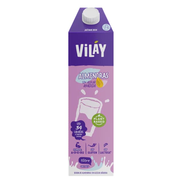 leche de almendras sin azúcar vilay 1 litro