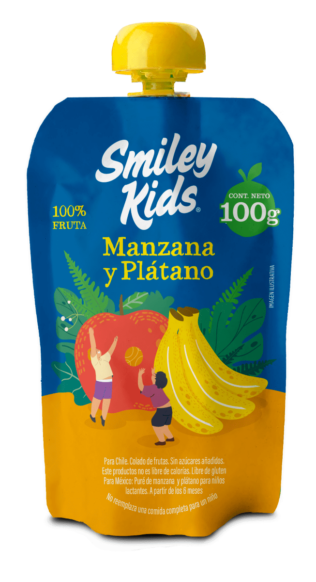 Smiley Kids Compota Manzana Y Platano 100 Grs