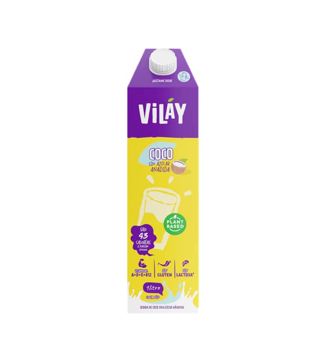 leche de coco sin azúcar vilay 1 litro