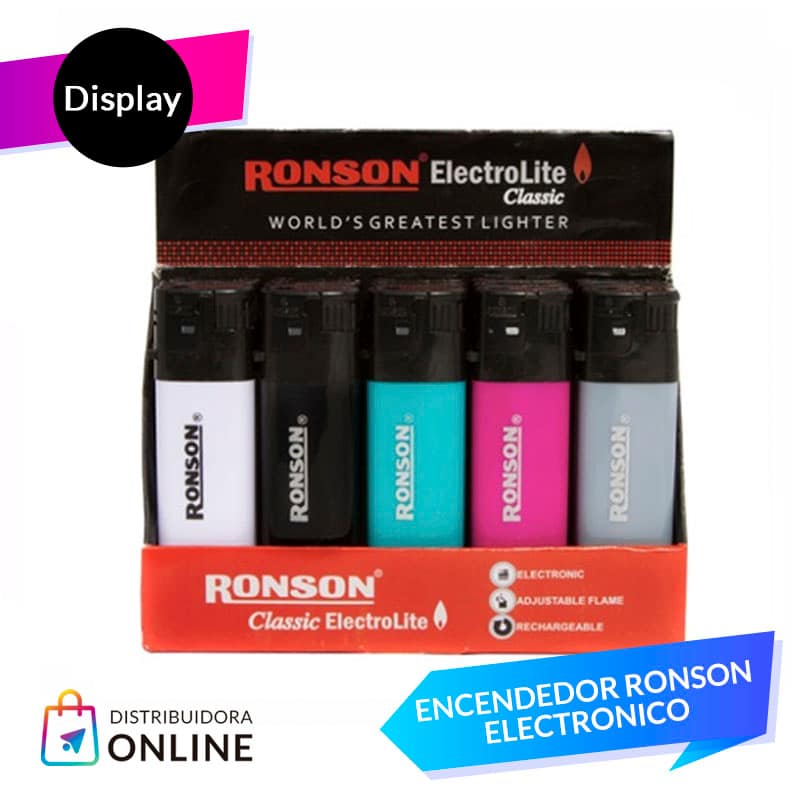 Encendedor Ronson Electrolite 15 Unid