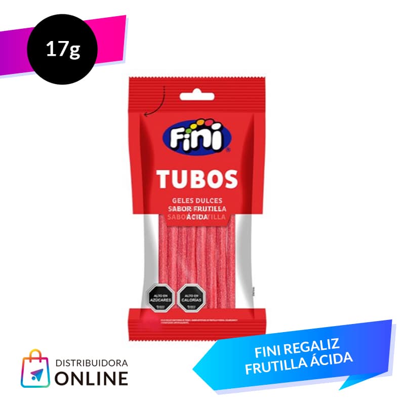 Fini Regaliz Frutilla Ácida 15 Grs 12 Unid