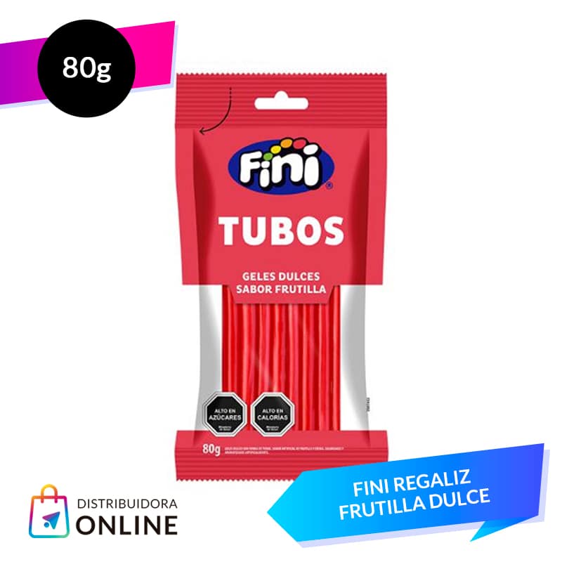 Fini Regaliz Frutilla Dulce 80 Grs 12 Unid