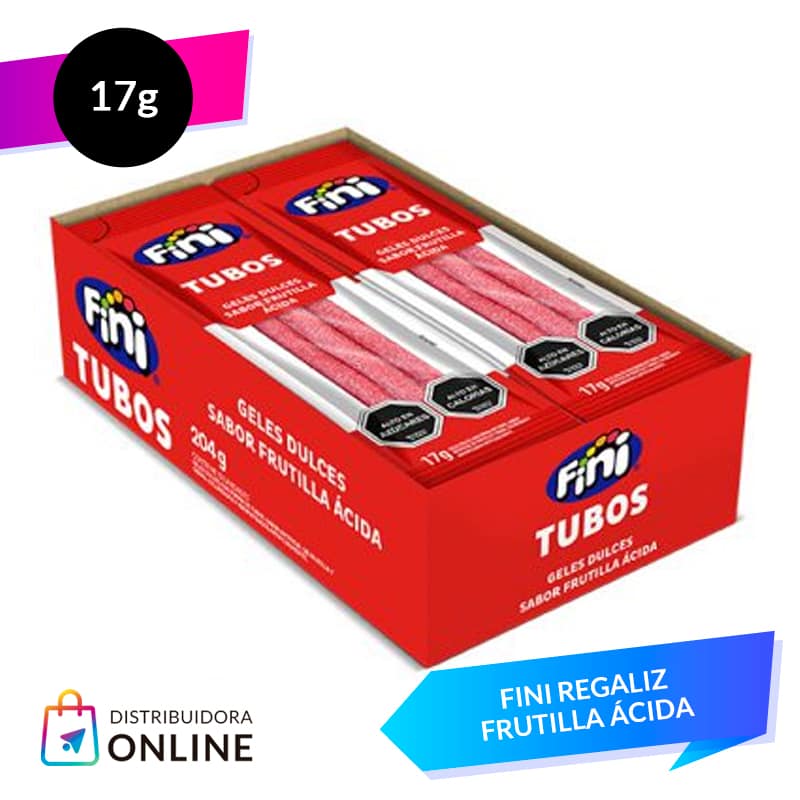 Fini Regaliz Frutilla Ácida 15 Grs 12 Unid - Imagen 2