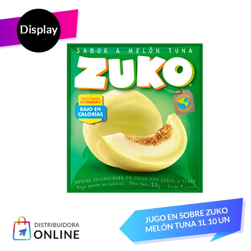 Jugo en Sobre Zuko Melón Tuna 10unid