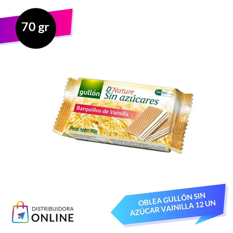 Oblea Gullón Sin Azúcar Vainilla 12 unid