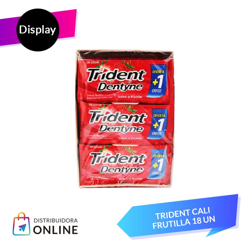 Trident Cali Frutilla 18 Unid