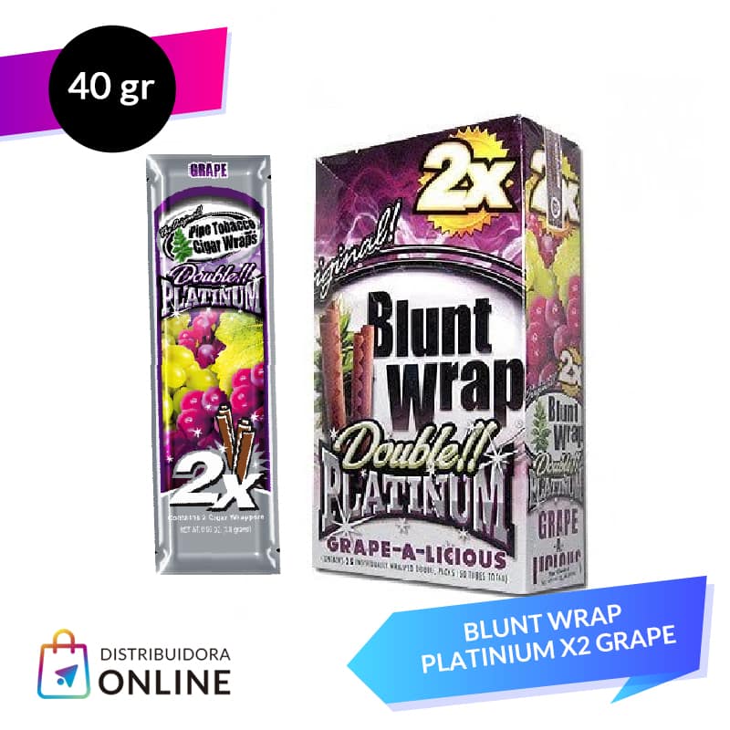 Blunt Wrap Platinium X2 Grape 25 Unid 40 g
