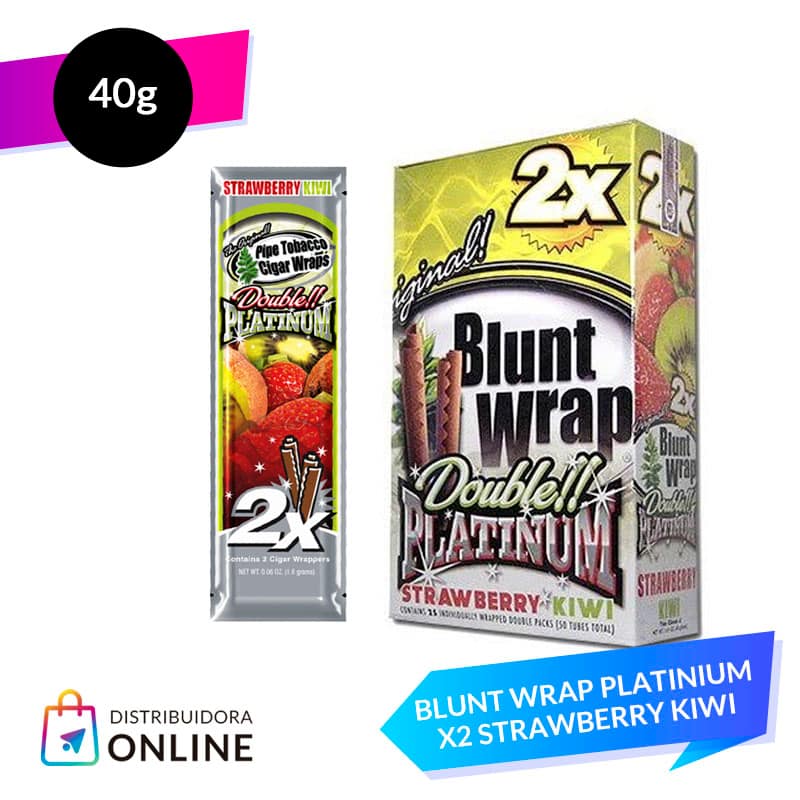 Blunt Wrap Platinium X2 Strawberry Kiwi 25 Unid 40g