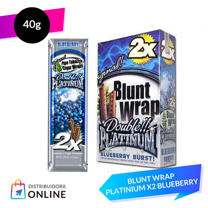 Blunt Wrap Platinium X2 Blueberry 25 Unid 40g