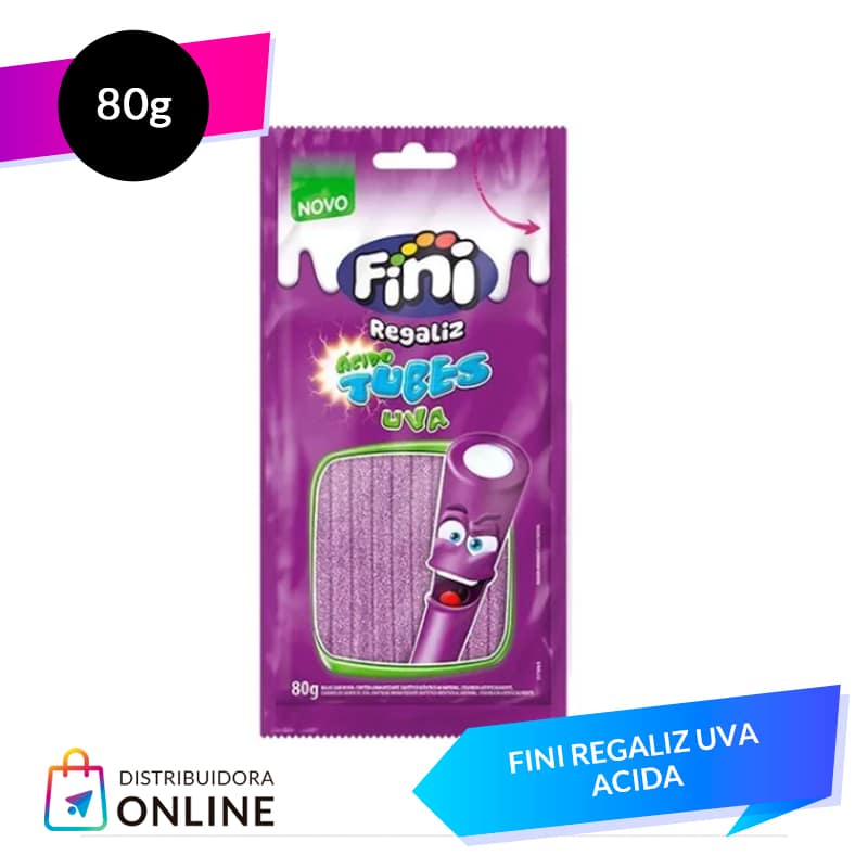 Fini Regaliz Uva Acida 80 Grs 12 Unid