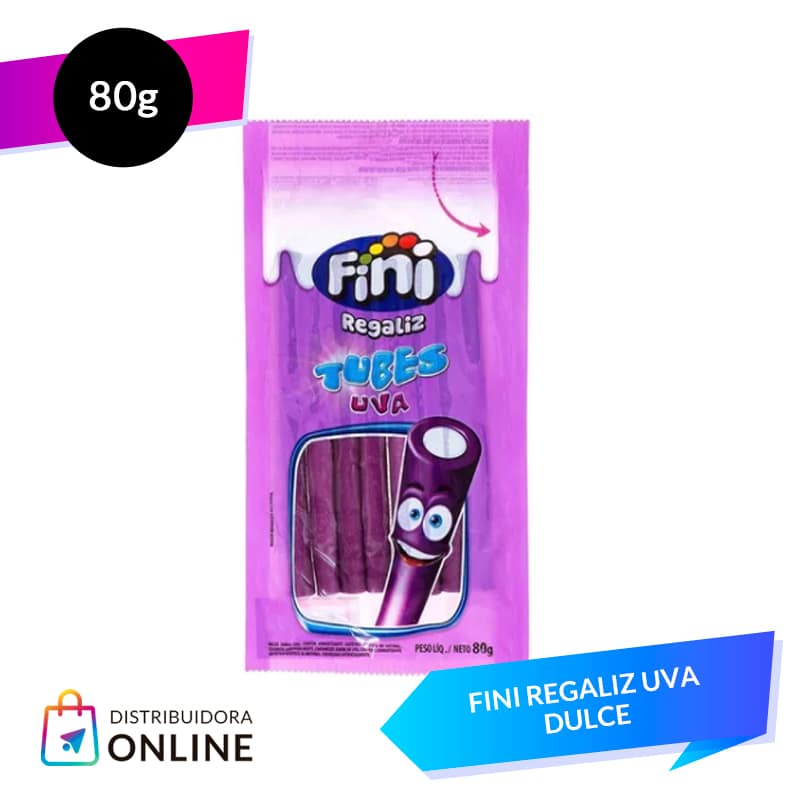 Fini Regaliz Uva Dulce 80 Grs 12 Unid