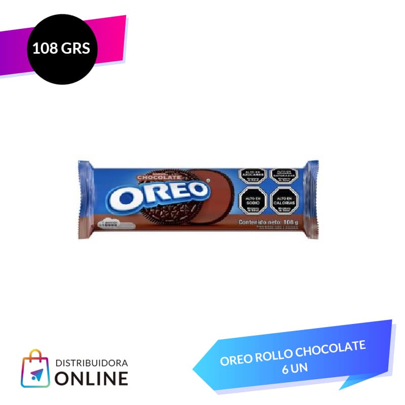 Oreo Rollo Chocolate 108 Grs 6 Unid
