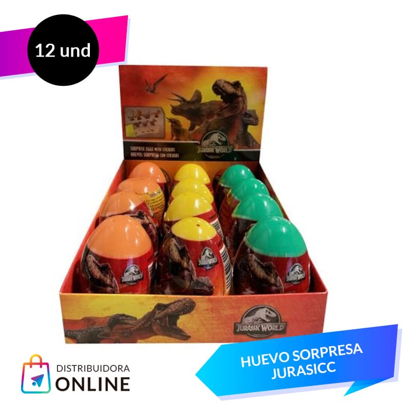 Huevos Sorpresa Jurasicc 12 Unid