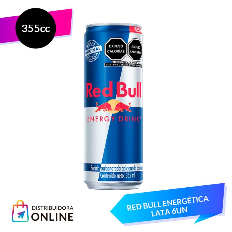 Red Bull Energética lata 355cc 6 unid