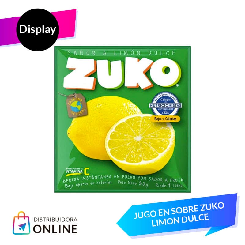 Jugo en Sobre Zuko Limon Dulce 10 Unid