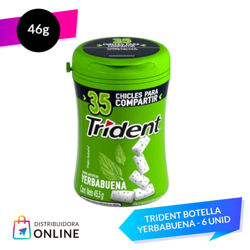 Trident Botella Yerbabuena 46 Grs 6 unid