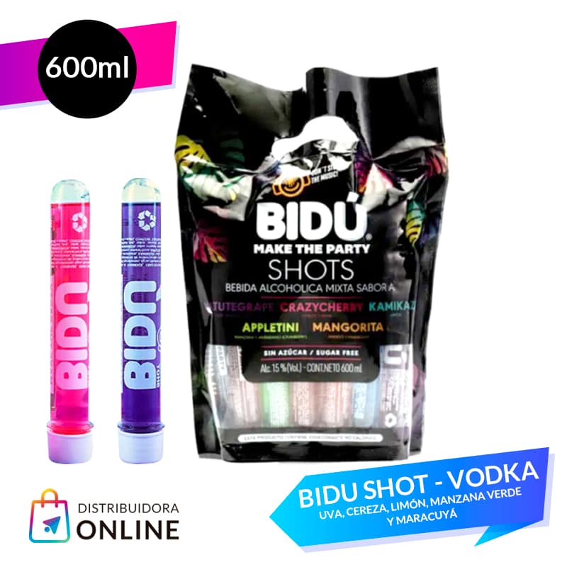 Bidu Shot Bebidas Alcohólicas Mixta 600Ml 20 unid