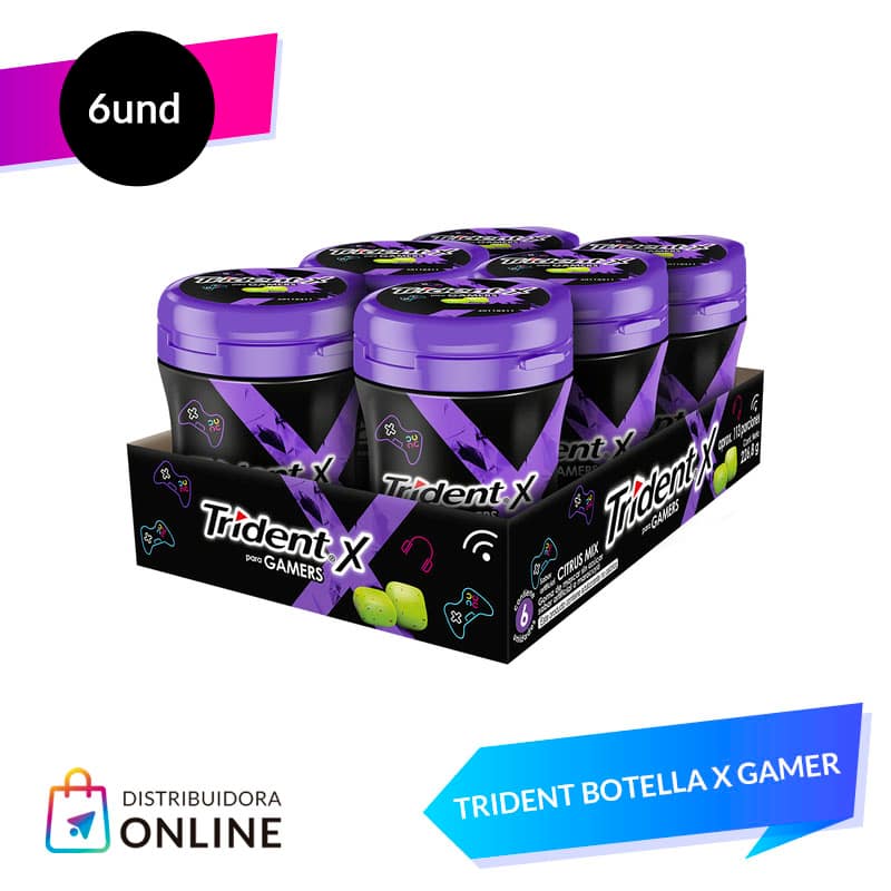 Trident Botella X Gamer 37.8 grs 6 unid
