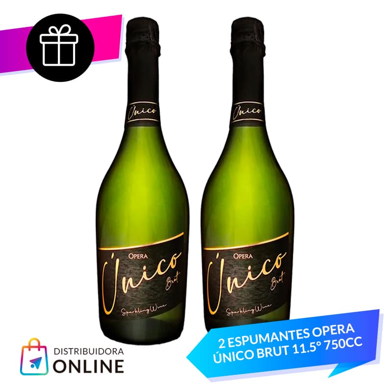 Pack 2 Espumantes Opera Único Brut 750cc