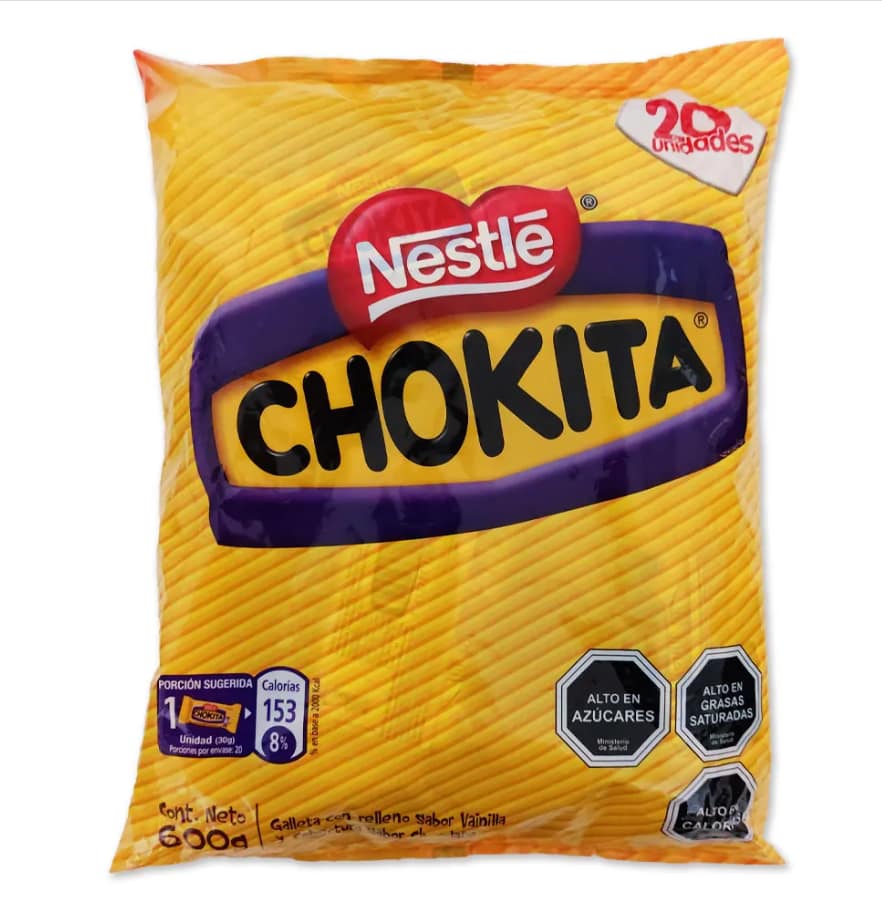 Galleta Chokita con relleno Vainilla 30 Grs 20 unid