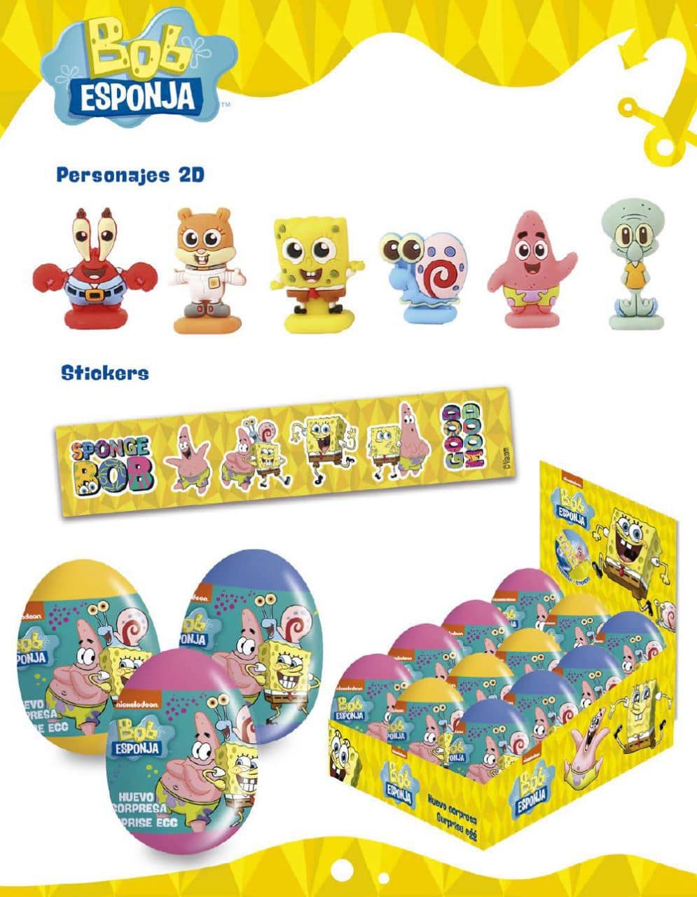 Huevos Sorpresa Bob Esponja 12 unid